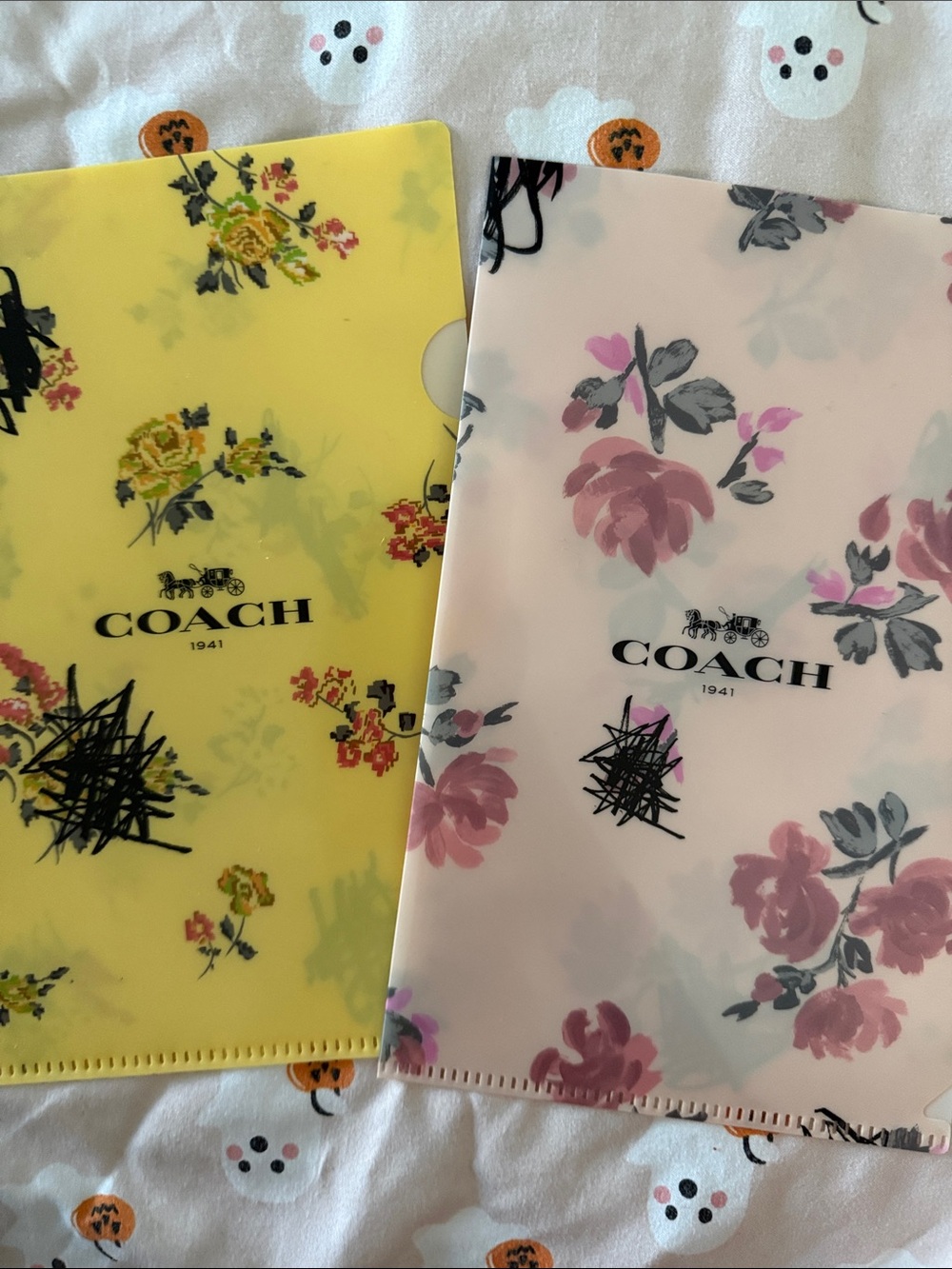 Coach Floral Set of 2 File Folders NWOT